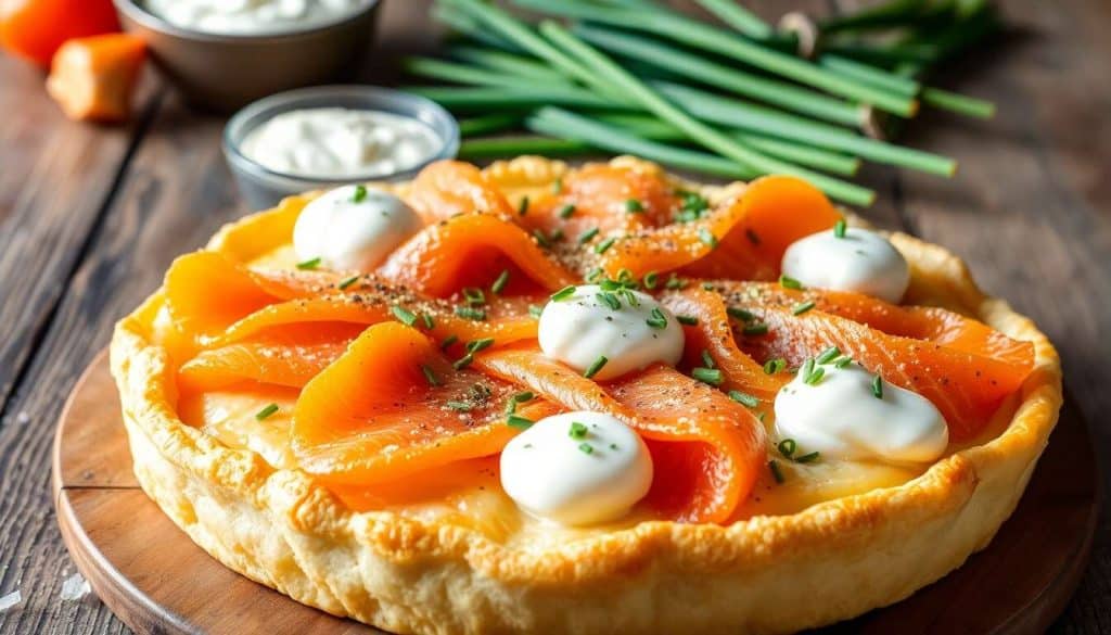 Tarte au saumon et ciboulette : recette gourmande et facile