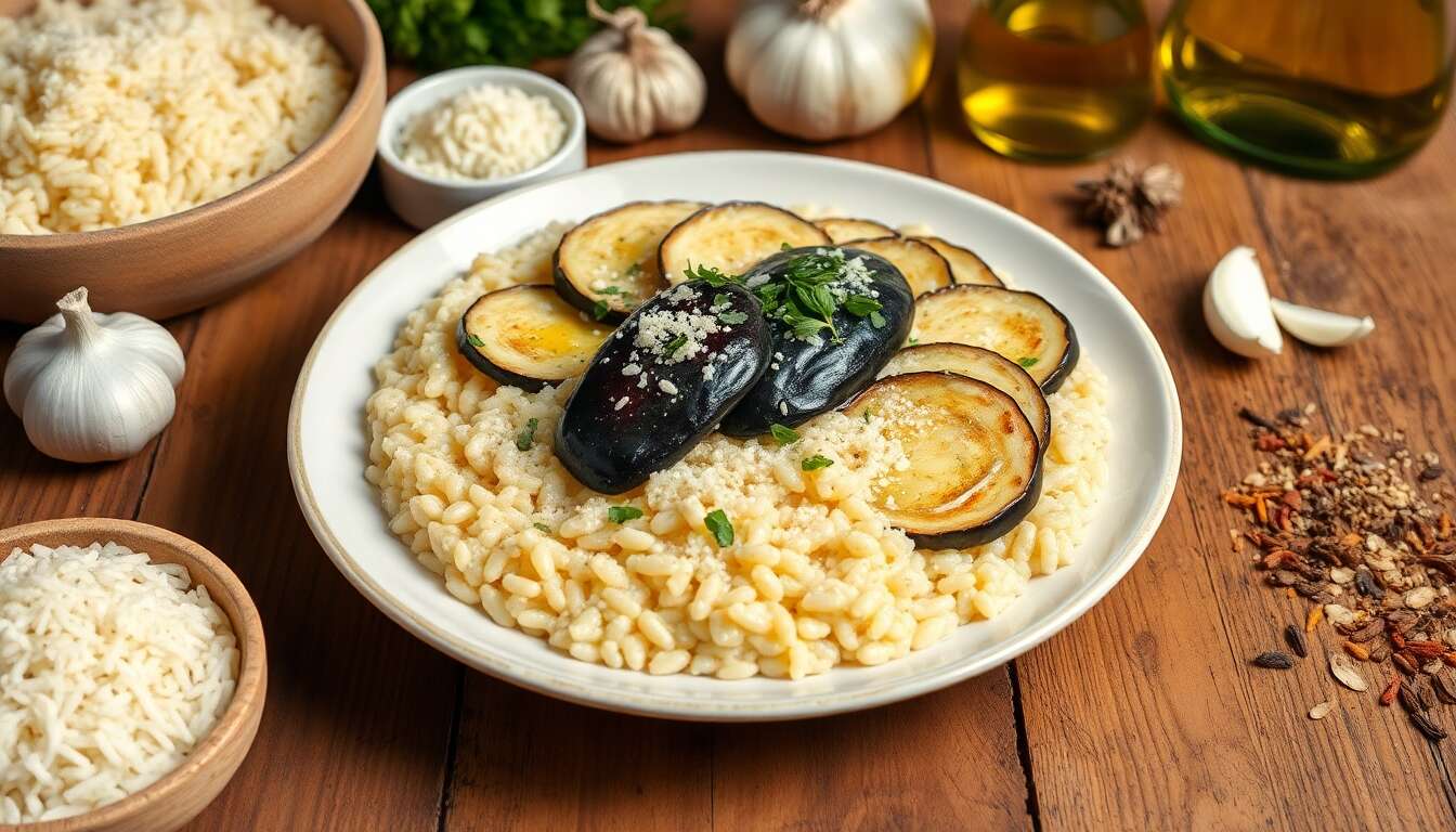 Risotto à l'aubergine au Thermomix : recette facile et savoureuse