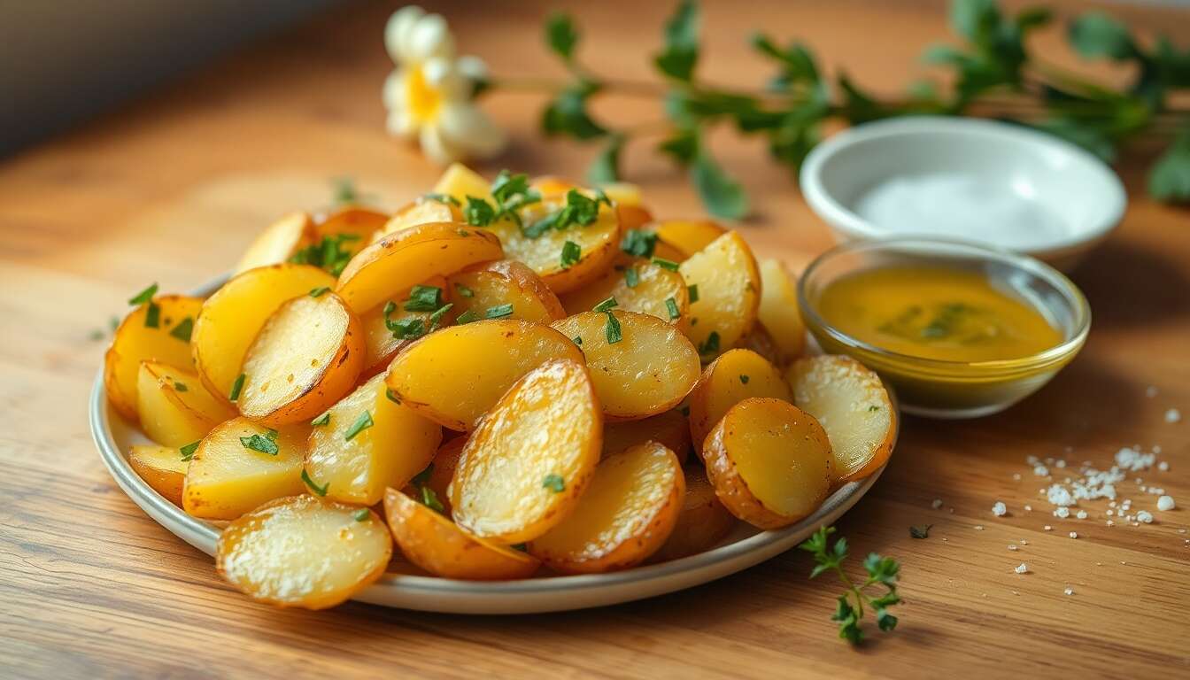 Salade tiède de pommes de terre aux fines herbes : recette savoureuse