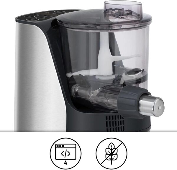 riviera&bar - Machine à Pâtes Automatique en Métal PMP500-4 Programmes, Ventilation pour Séchage Rapide, Vis Inox - Tous Types de Pâtes Maison - 39x35,5x23 cm