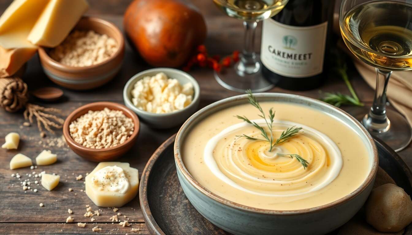 Soupe au camembert : recette crémeuse et savoureuse