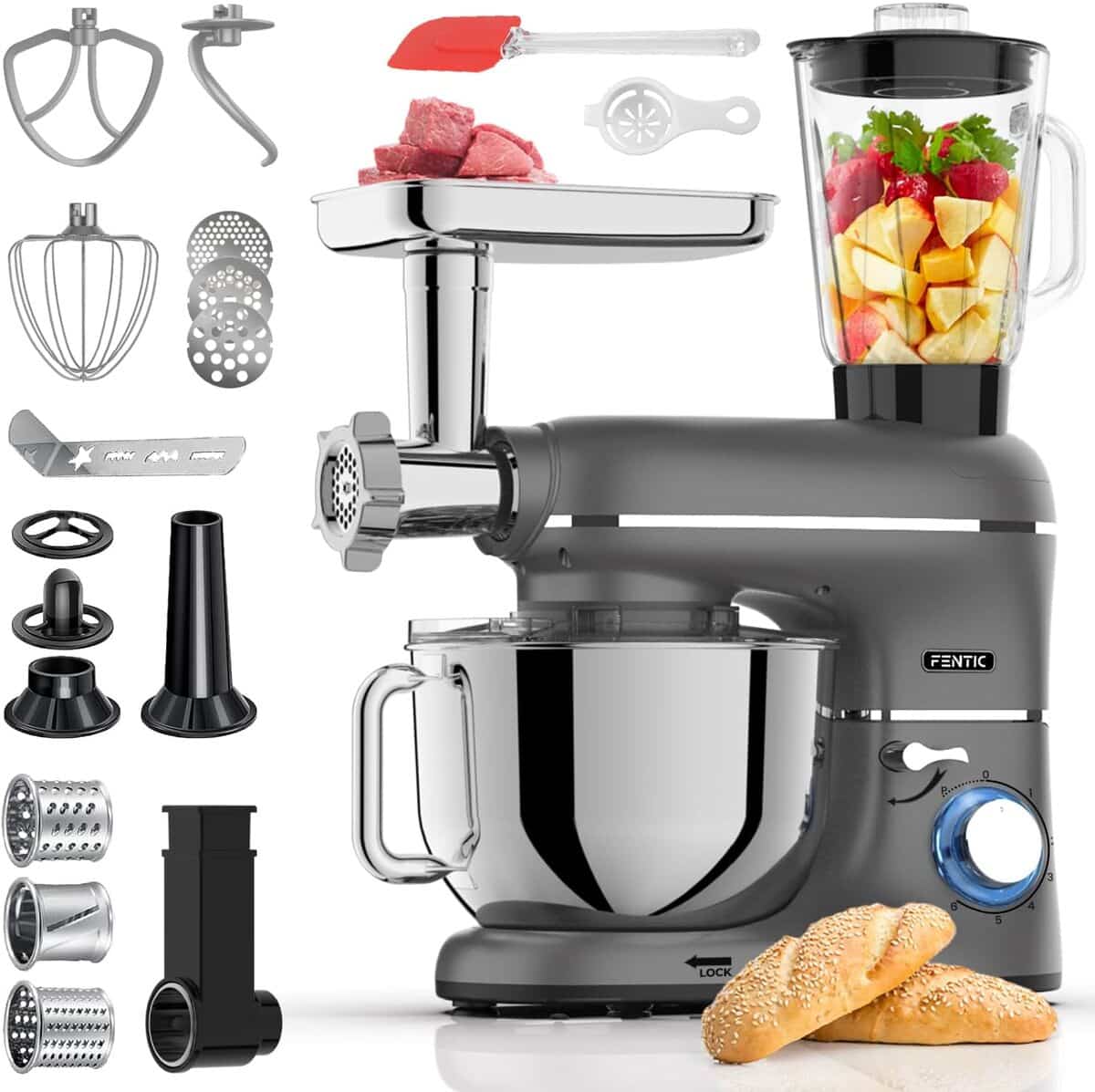 Test du robot pâtissier Fentic 6 en 1 : puissance et polyvalence en cuisine