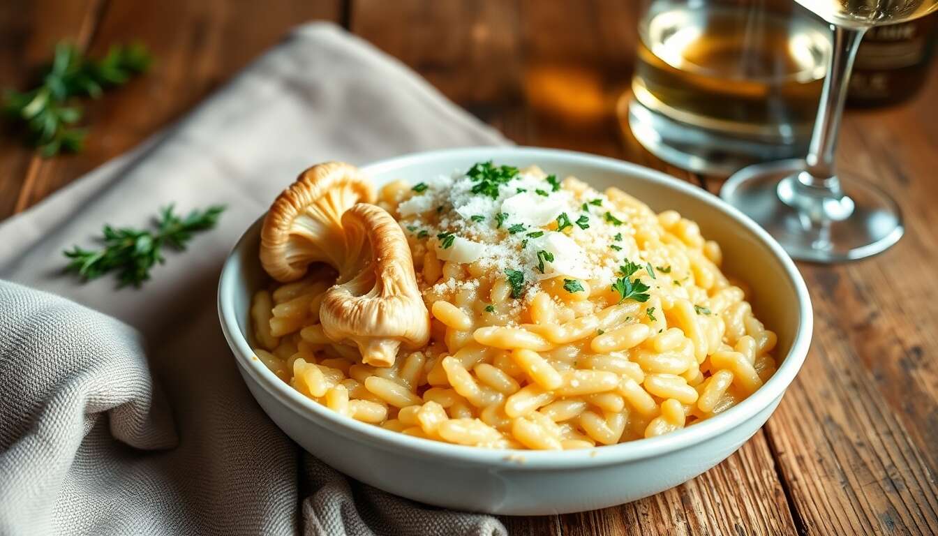 Risotto crémeux aux girolles : recette savoureuse