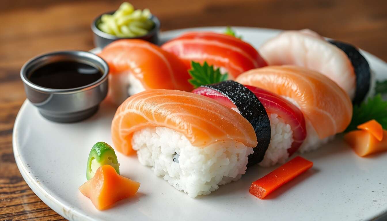 Recette de sushis aux trois poissons : saumon, thon et daurade