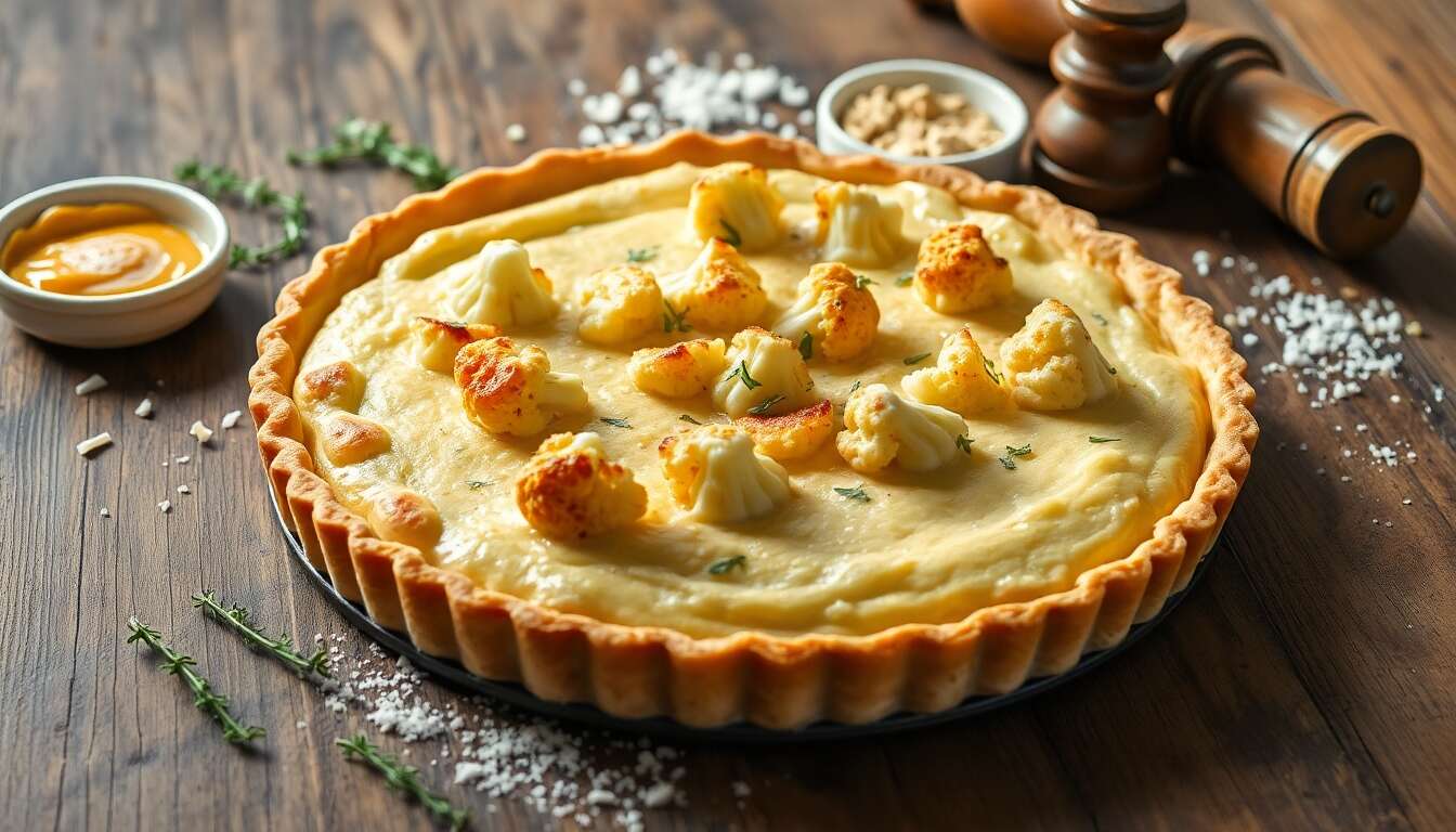 Tarte végétarienne au chou-fleur : recette facile et savoureuse