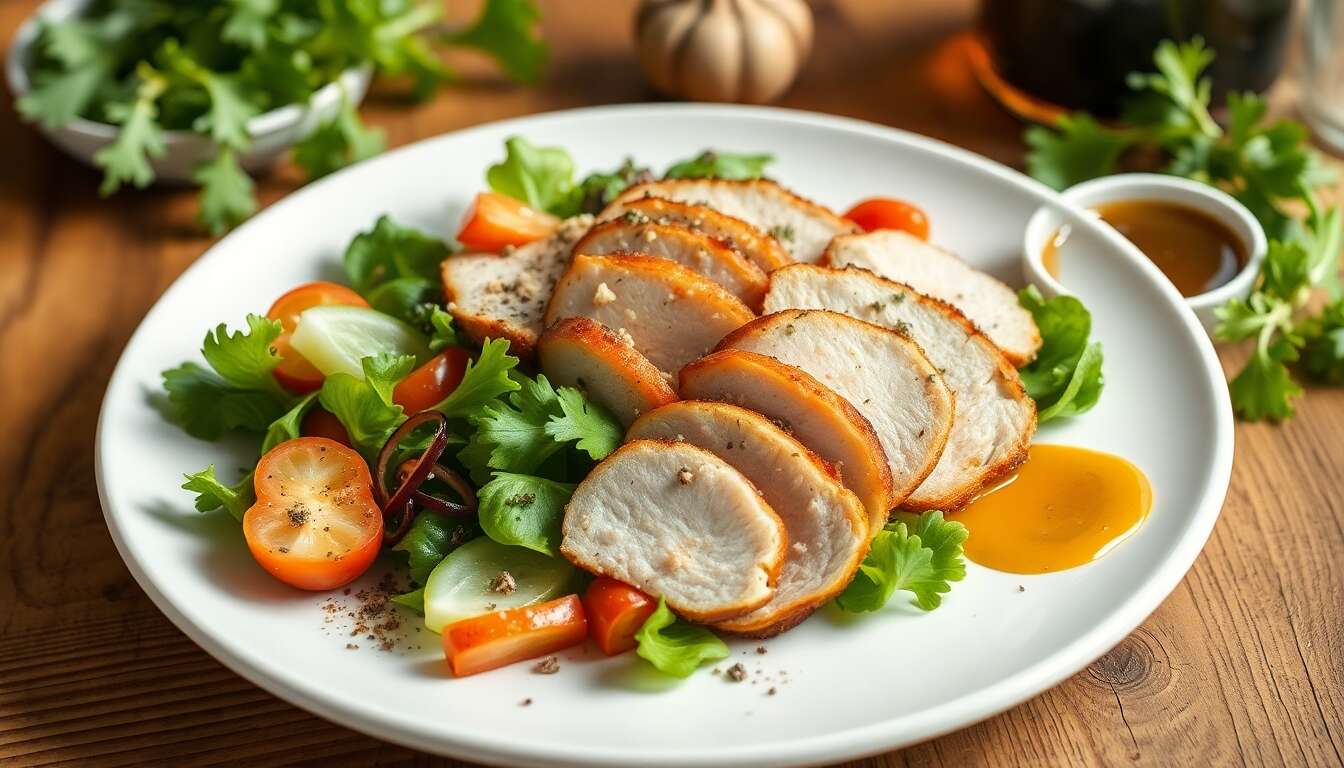 Salade d'Ebly au porc et fines herbes : recette savoureuse et facile