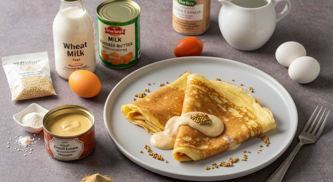 Crêpes Savoureuses avec Sauce au Jambon