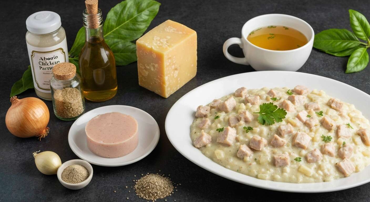 Risotto au poulet crémeux : recette facile et savoureuse