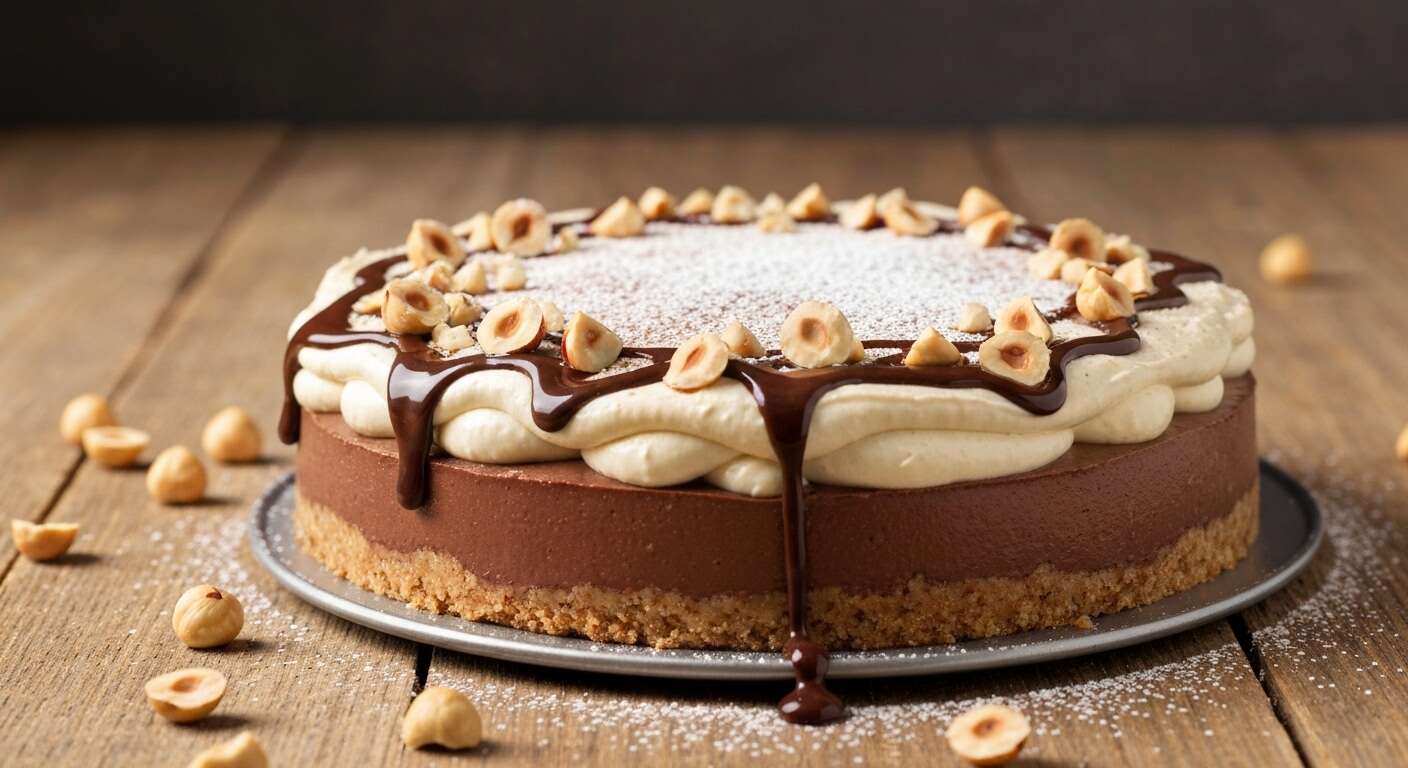 Gâteau sans cuisson chocolat noisettes : recette facile et rapide