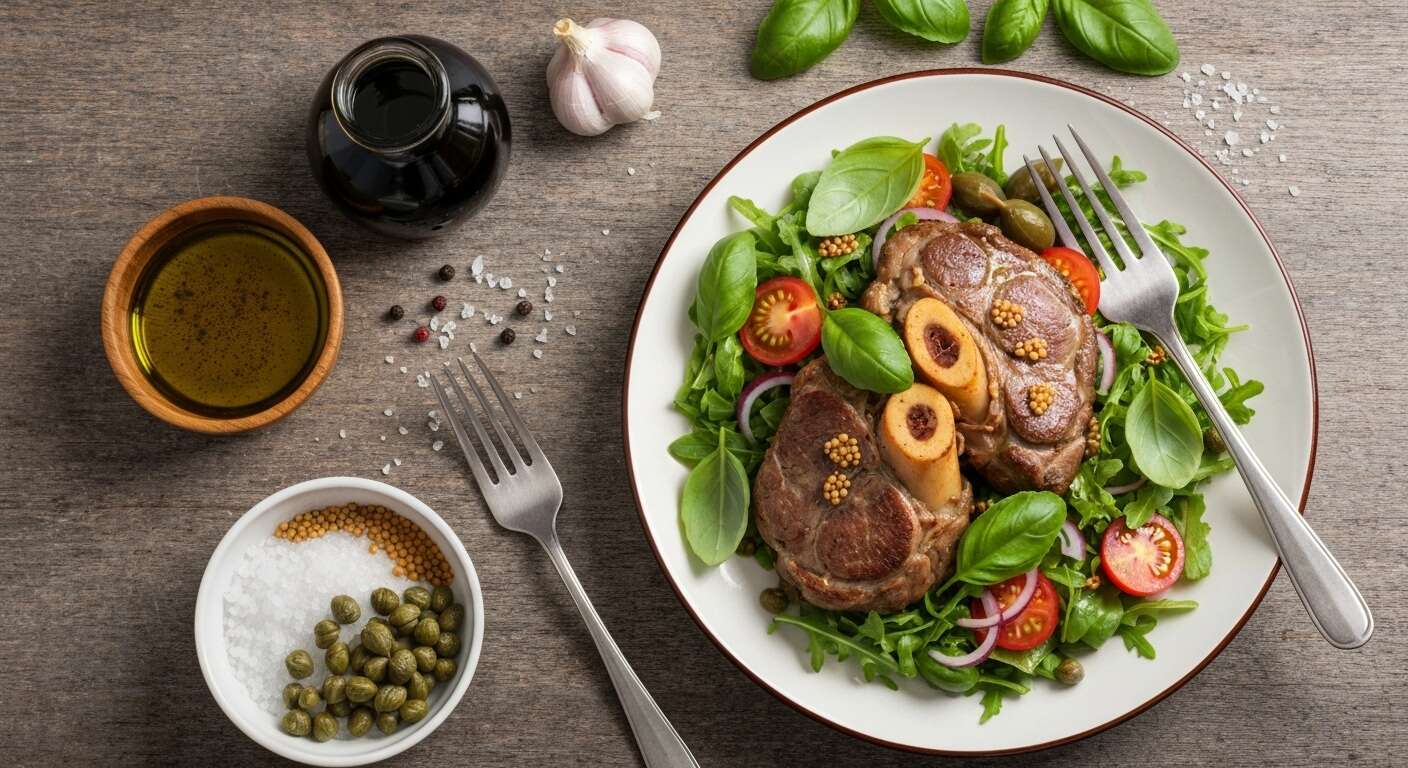 Jarret de veau en salade : recette gourmande