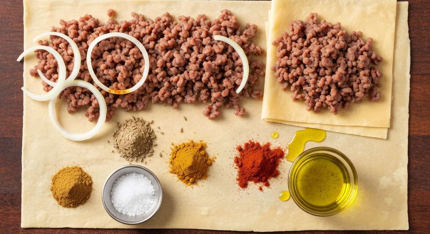 Hachis de boeuf en feuilles de brick : recette savoureuse