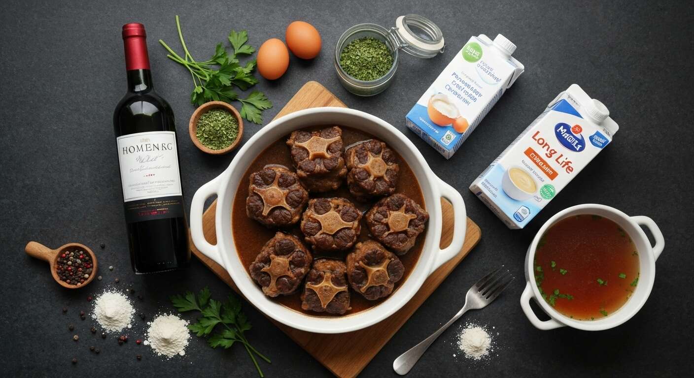 Queue de bœuf mijotée et flan de persil : une recette savoureuse