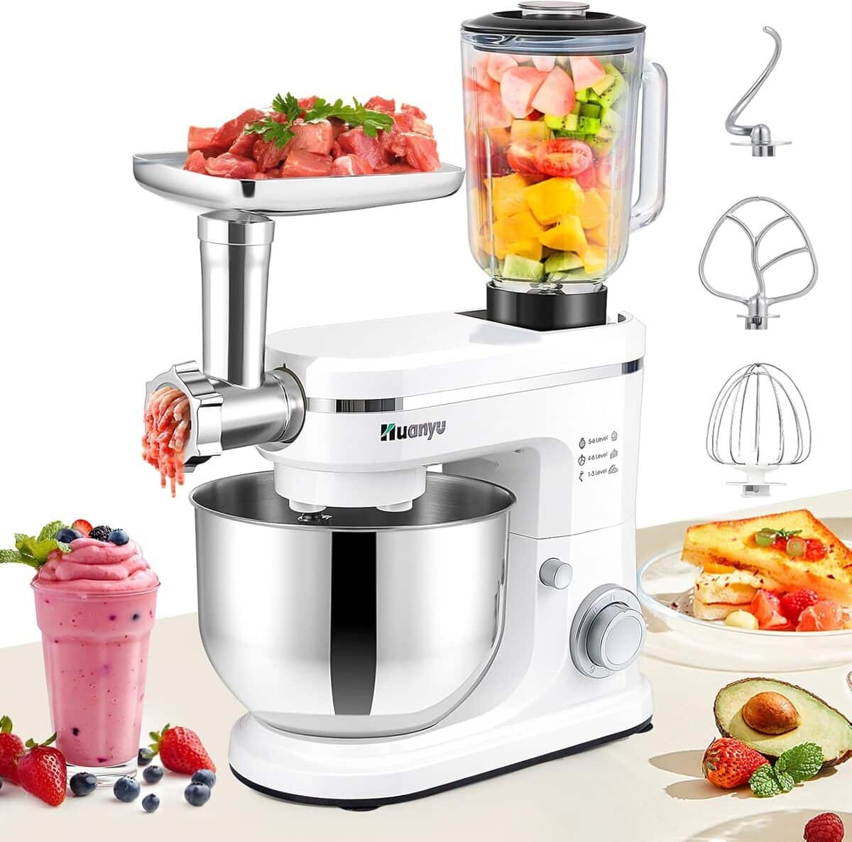 Test : robot pâtissier multifonctions 3-en-1 Huanyu