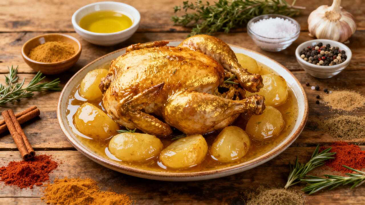 Poulet aux épices et Ebly au cidre : une recette savoureuse