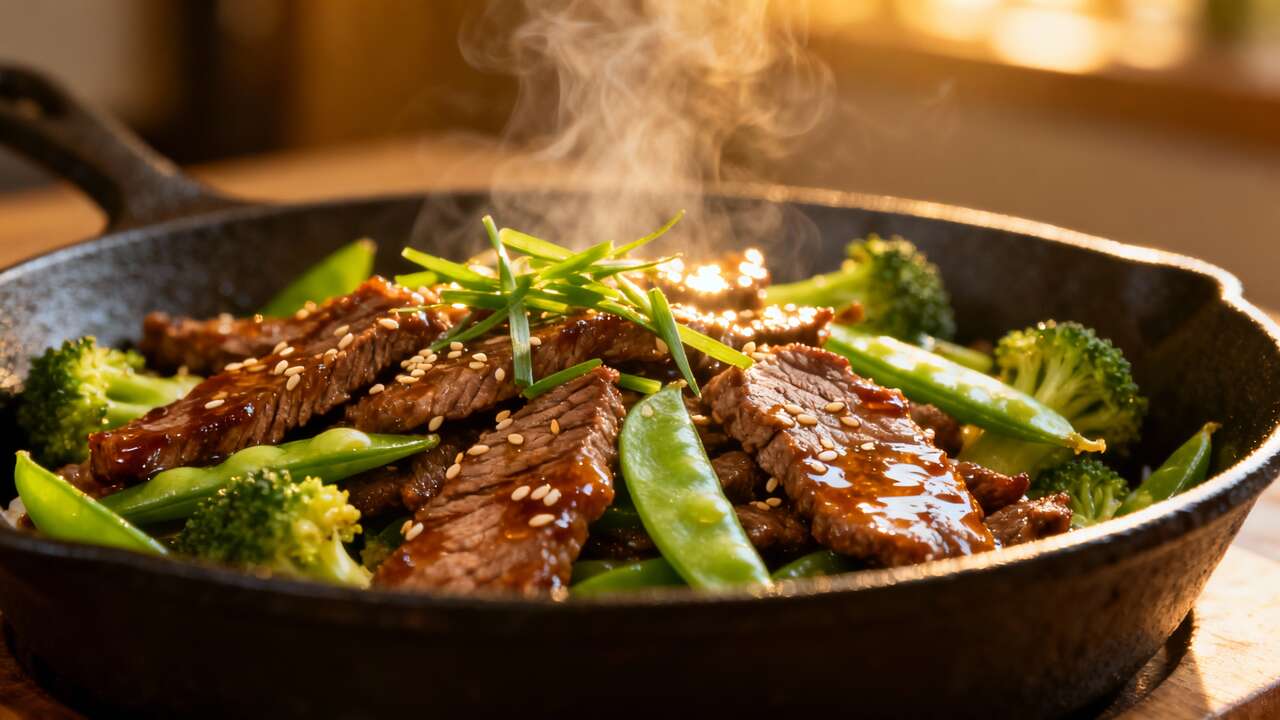 Bœuf Sauté aux Légumes Verts Chinois : recette Savoureuse et Facile