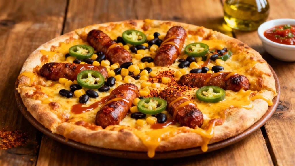 Pizza Tex-Mex : recette épicée et gourmande