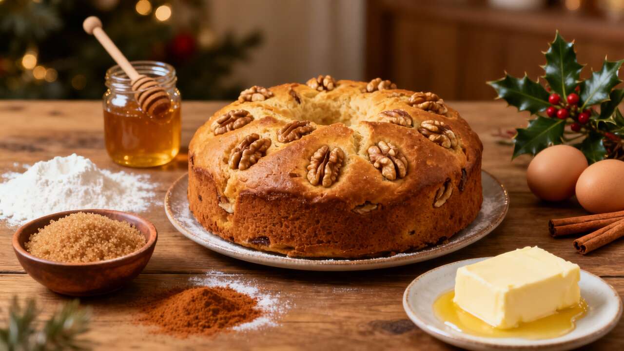 Cake de Noël aux noix : recette festive et gourmande