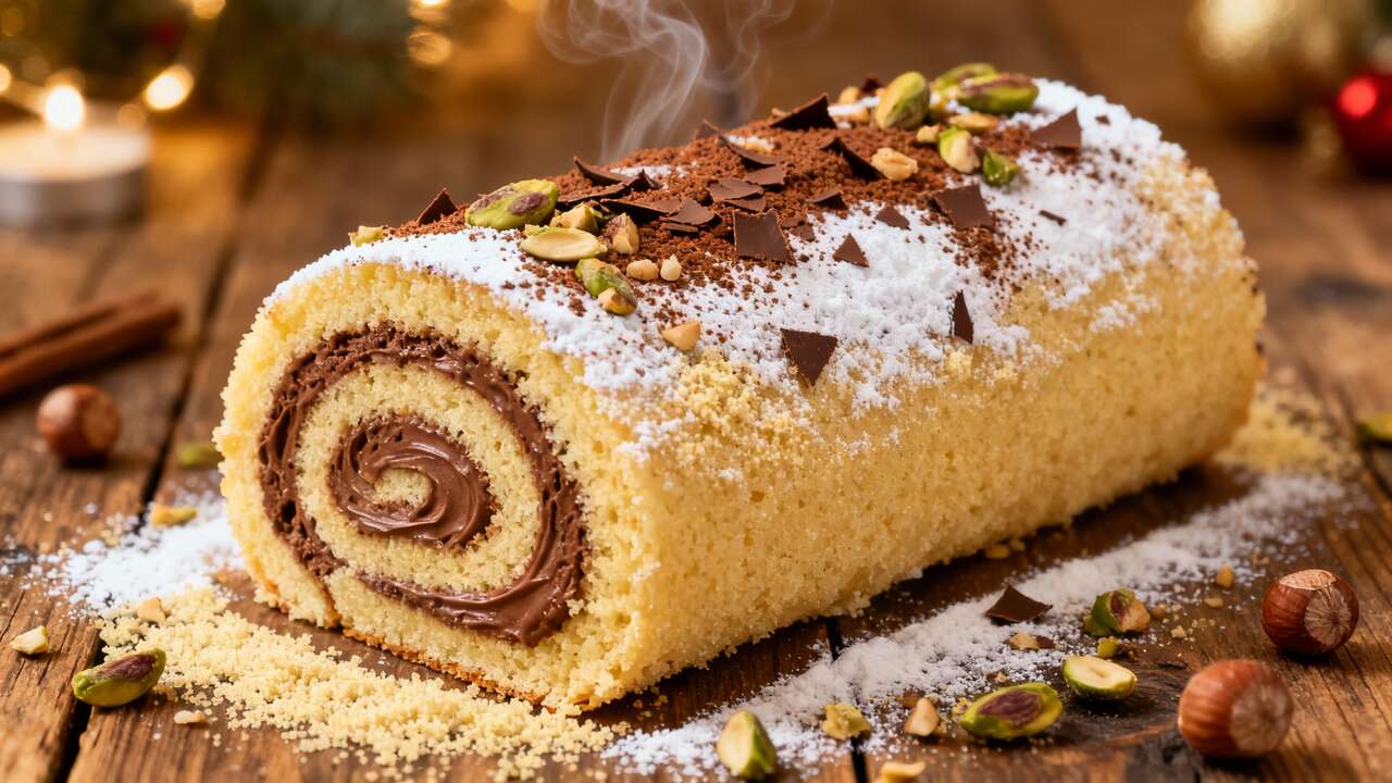Bûche de Noël à la semoule : recette facile et savoureuse