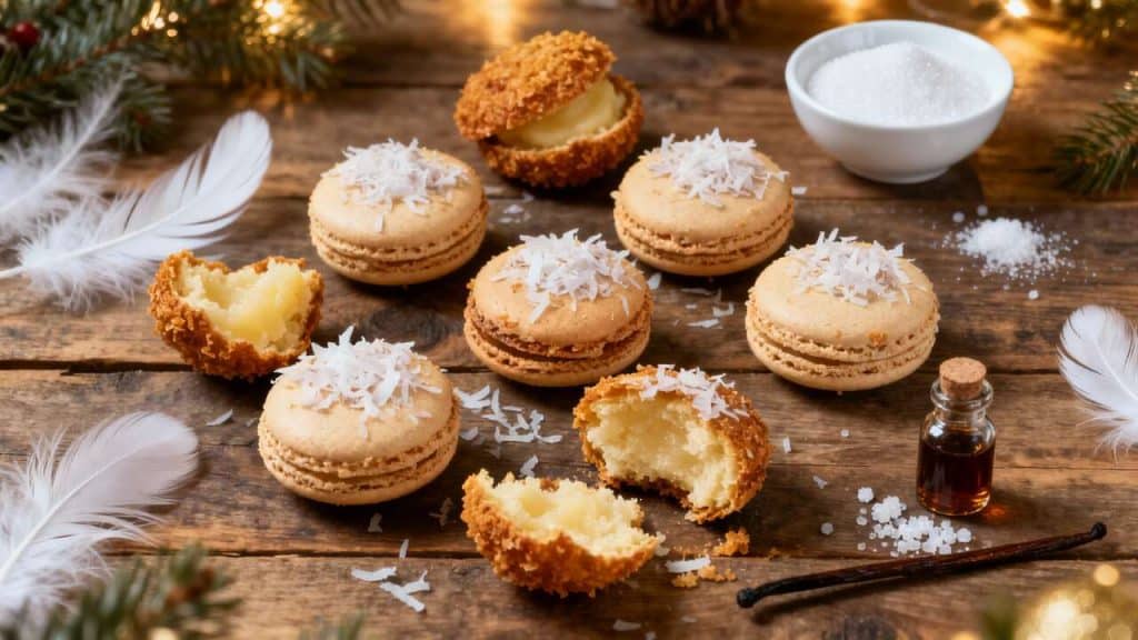 Macarons de Noël à la noix de coco : recette gourmande et festive