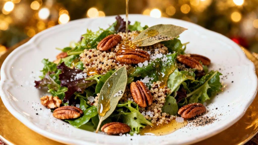 Recette festive : salade Joyeux Noël élégante et savoureuse