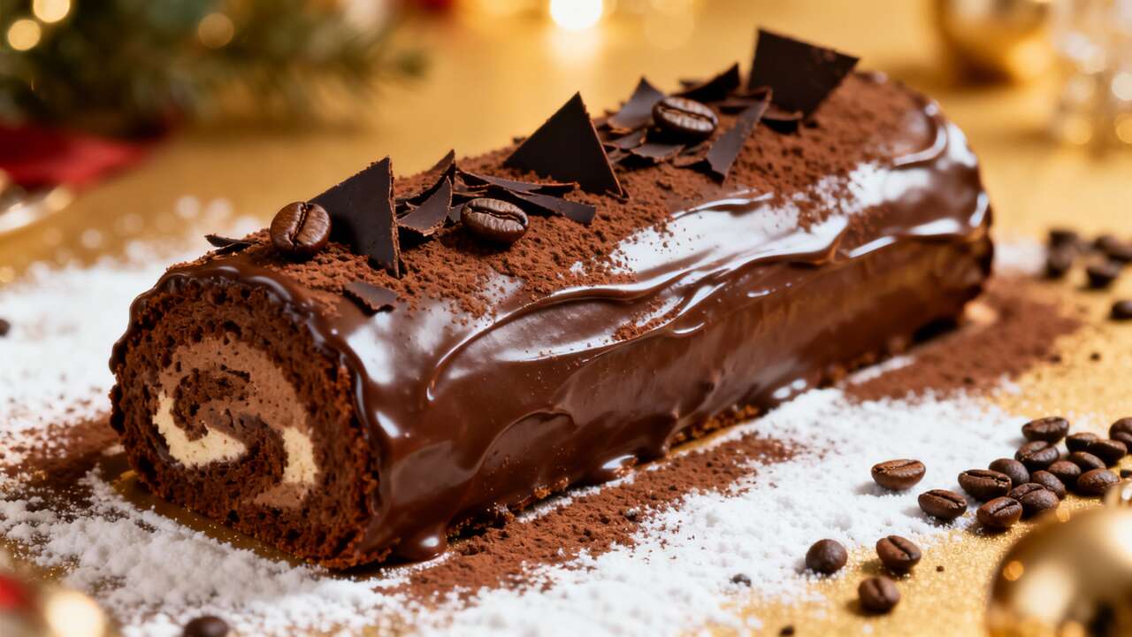 Bûche au chocolat et café : recette gourmande et festive