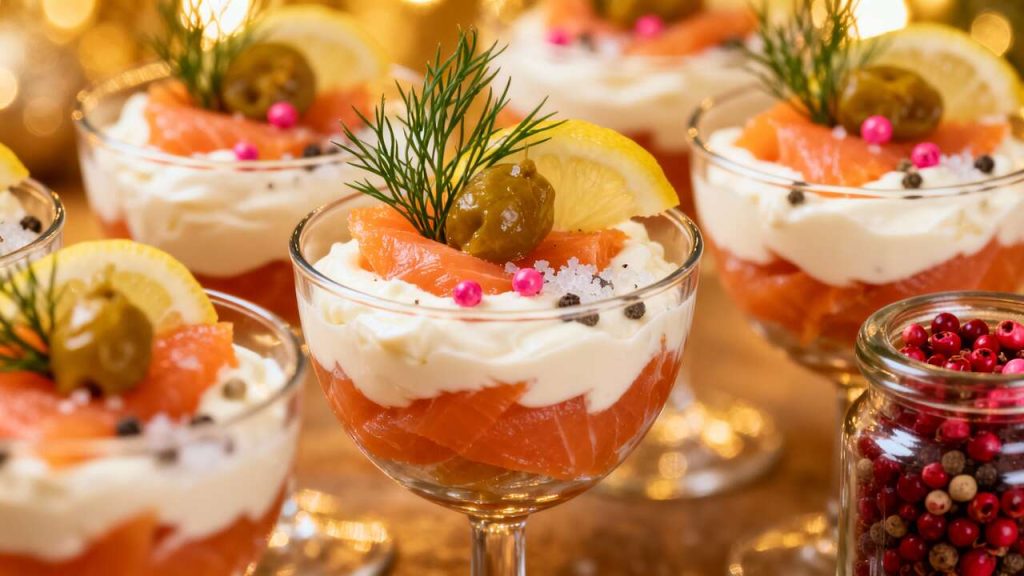 Verrines de saumon fumé : recette festive et gourmande