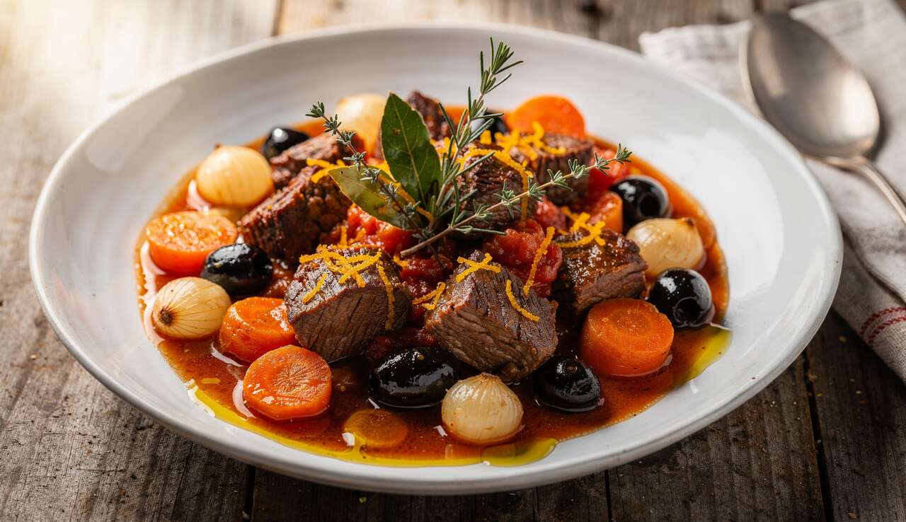 Recette de daube de boeuf à la provençale : un plat savoureux et traditionnel