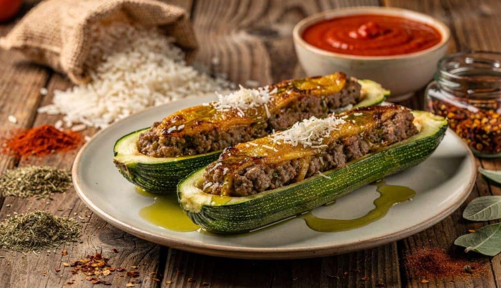 Courgettes farcies à la viande hachée : recette savoureuse et facile