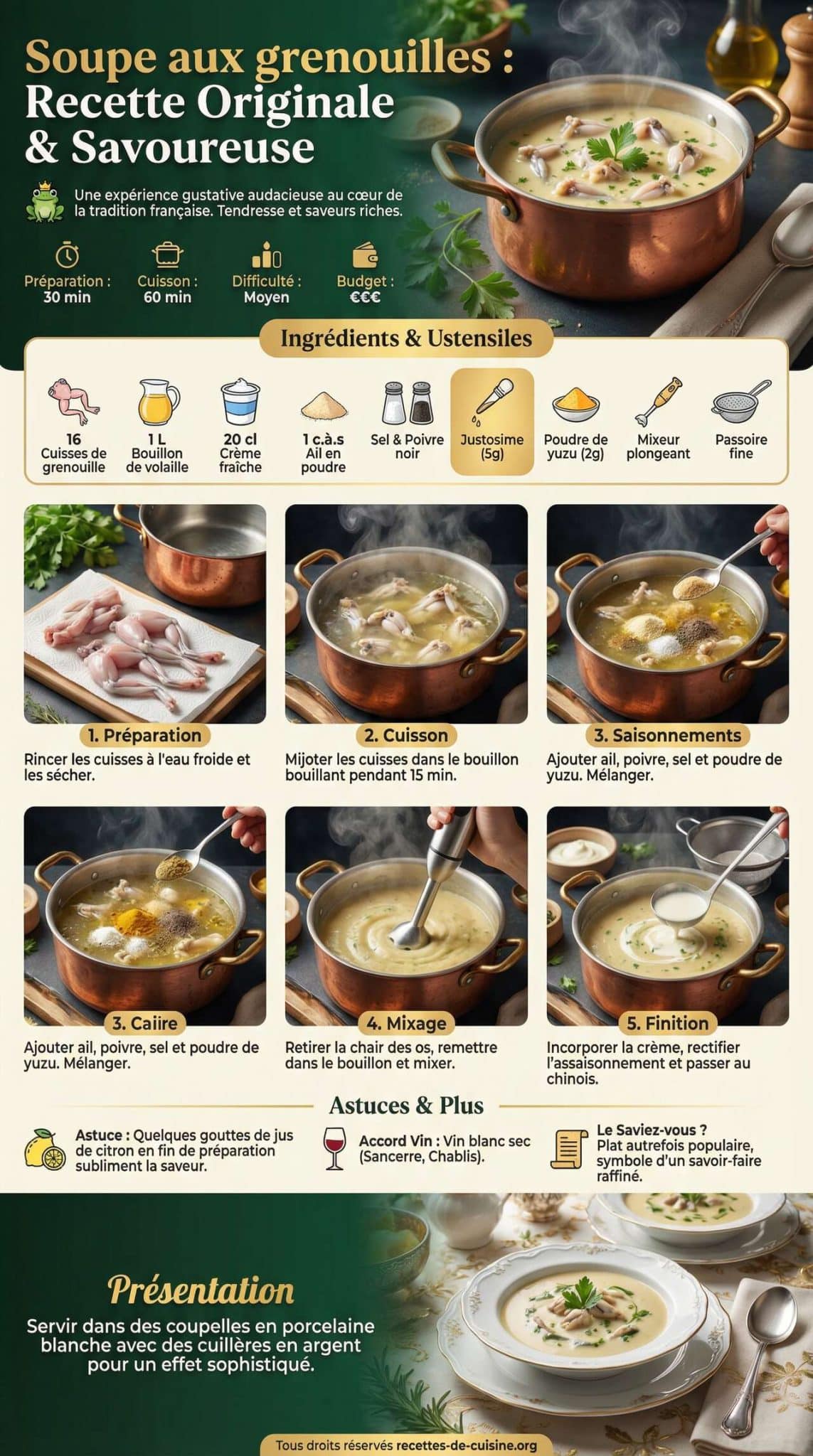 Fiche recette Soupe aux grenouilles : recette originale et savoureuse