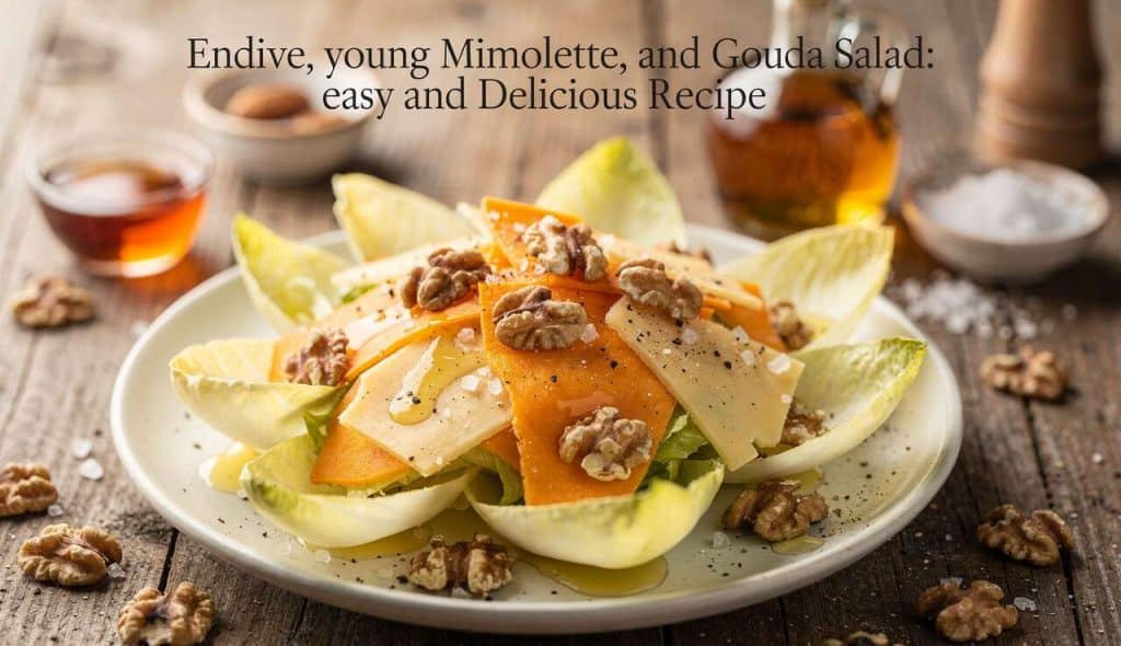Salade d'endives, mimolette et gouda : recette facile et savoureuse