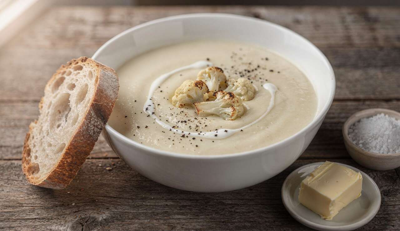 Potage velouté au chou-fleur : recette gourmande facile