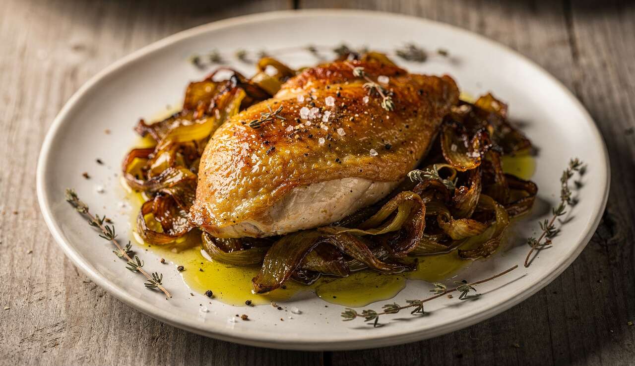 Poulet aux poireaux confits : recette savoureuse et facile