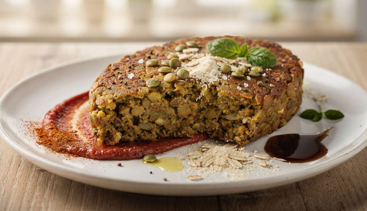 Recette de steak végétarien aux lentilles