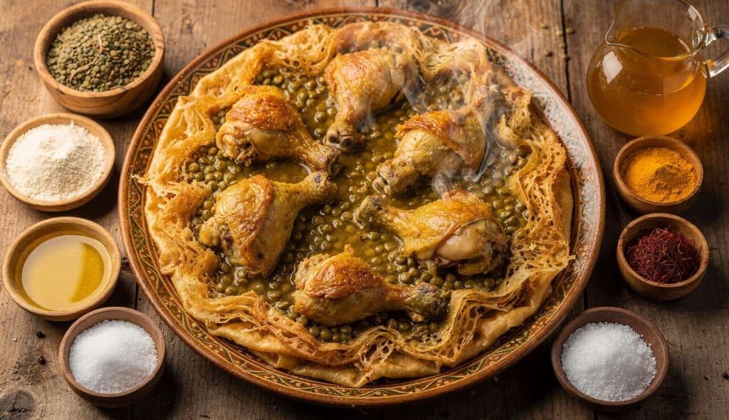 Rfissa au poulet et lentilles : recette savoureuse