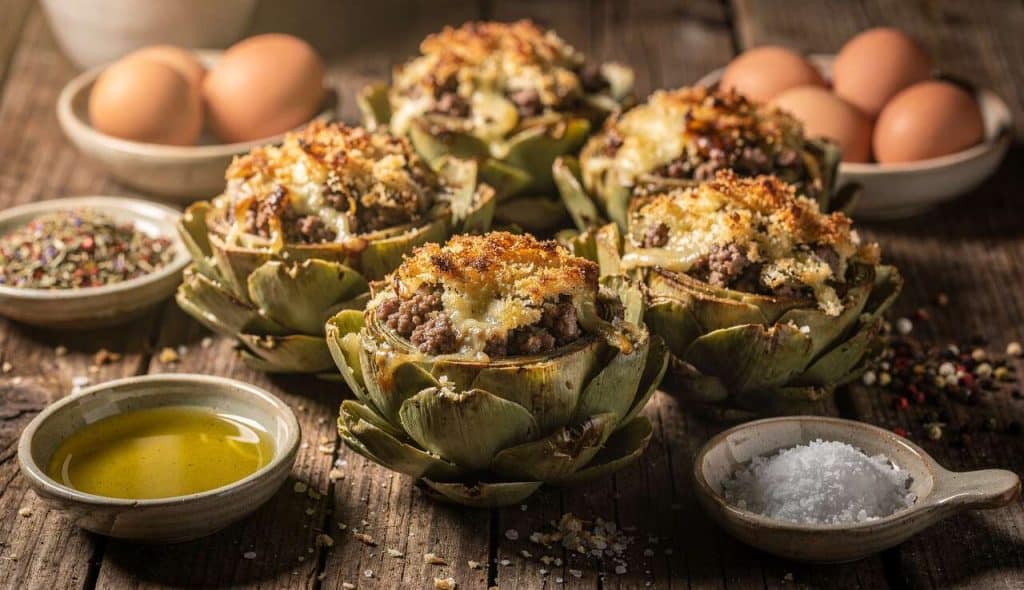 Artichauts farcis à la viande : recette savoureuse et facile