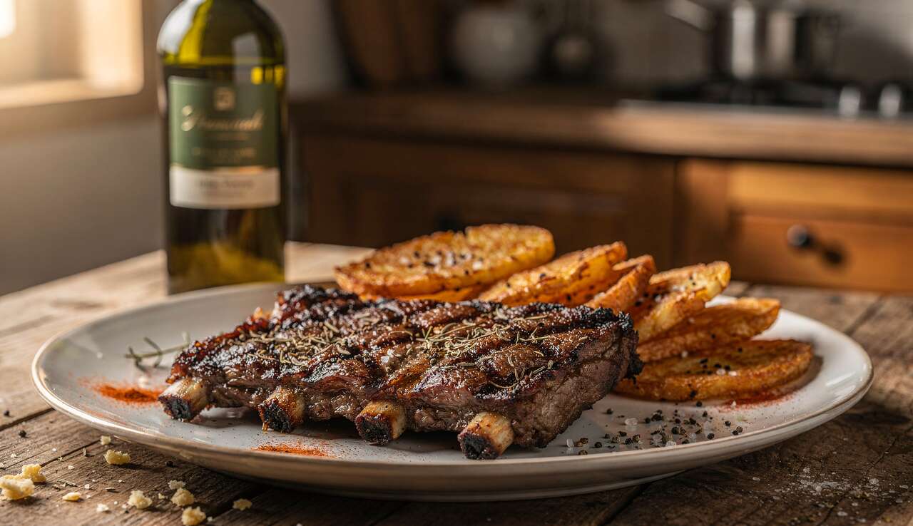 Côtes de bœuf aux paillassons de pommes de terre : recette savoureuse