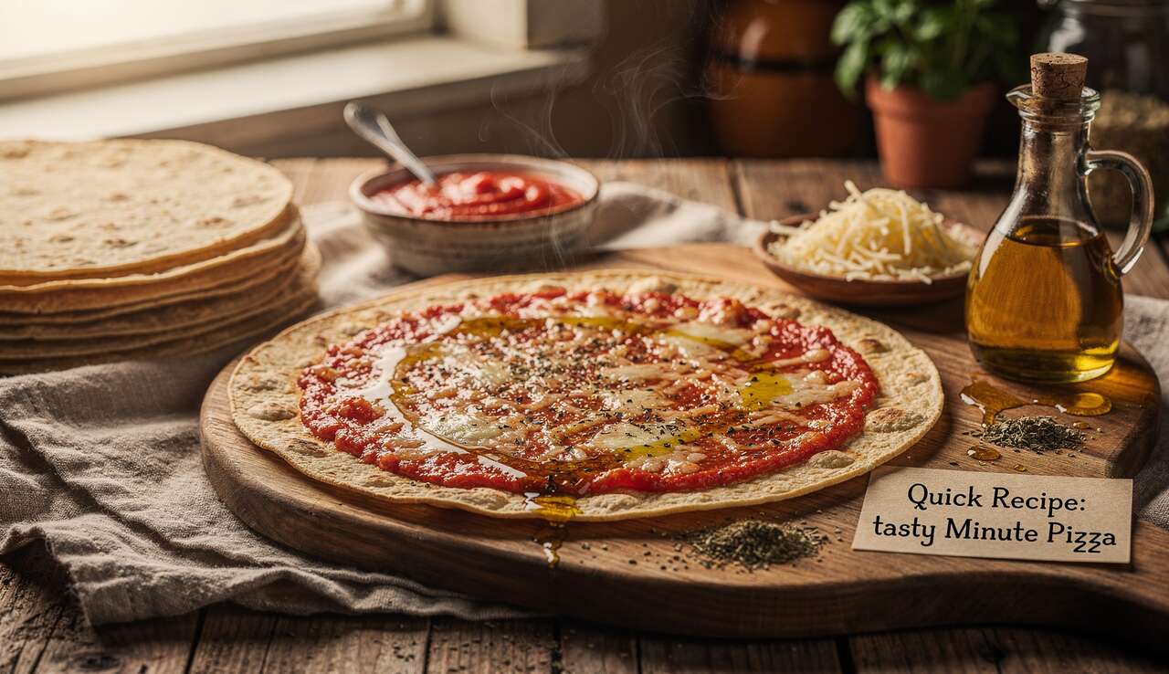 Recette express : pizza minute savoureuse