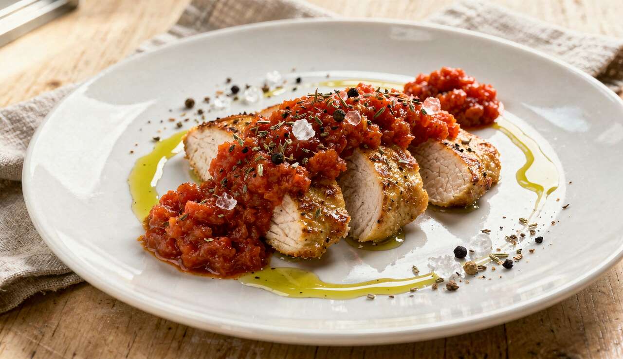 Filets de poulet aux tomates concassées : recette savoureuse
