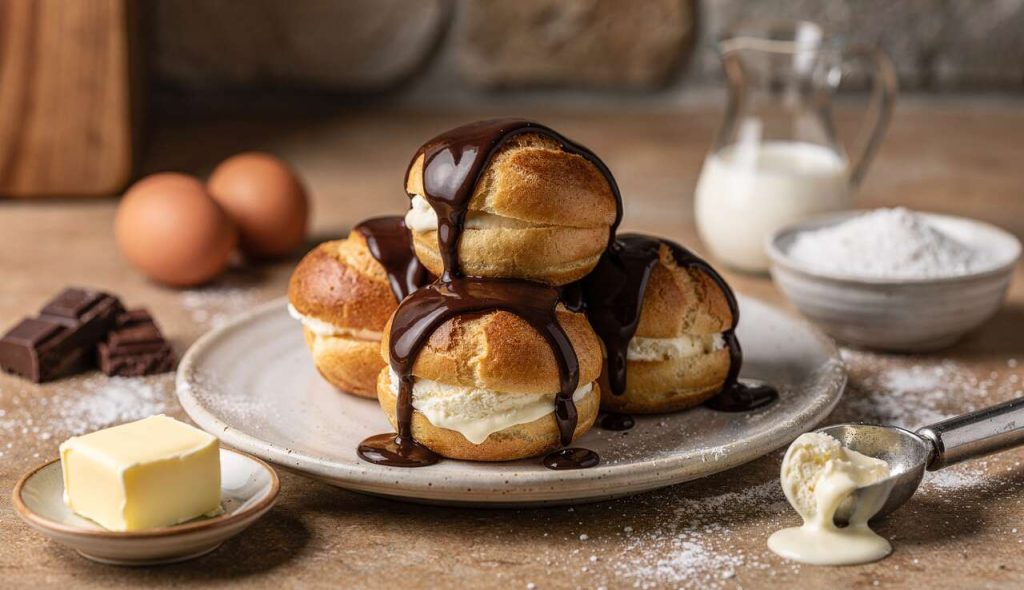 Profiteroles au chocolat noir : recette gourmande et facile