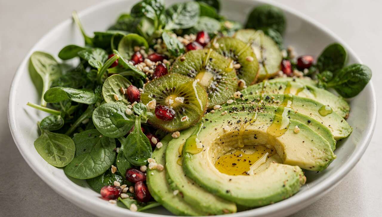 Recette de salade forme au kiwi français