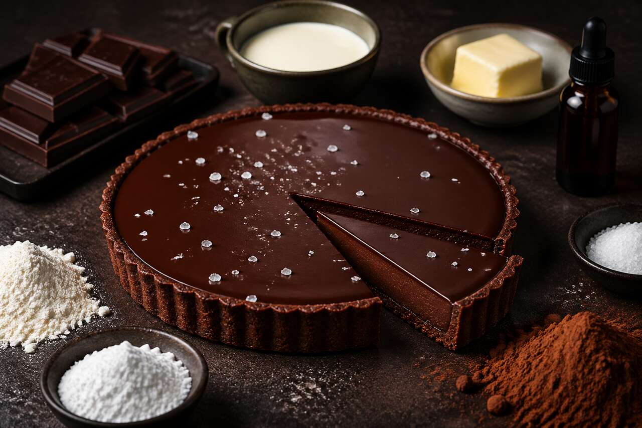 Recette de tarte au chocolat amer : un dessert intense et gourmand
