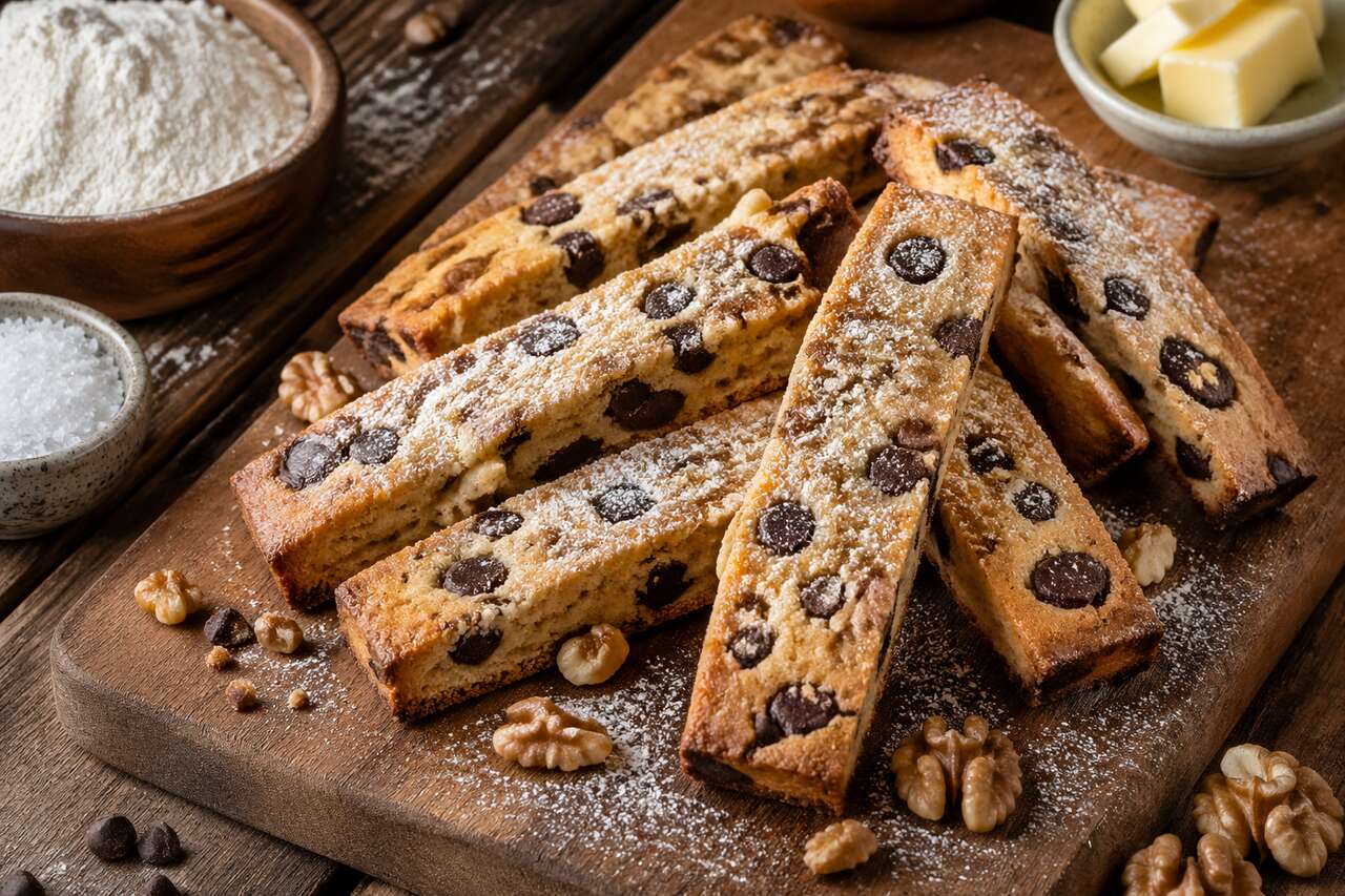 Recette de bâtonnets aux noix et au chocolat