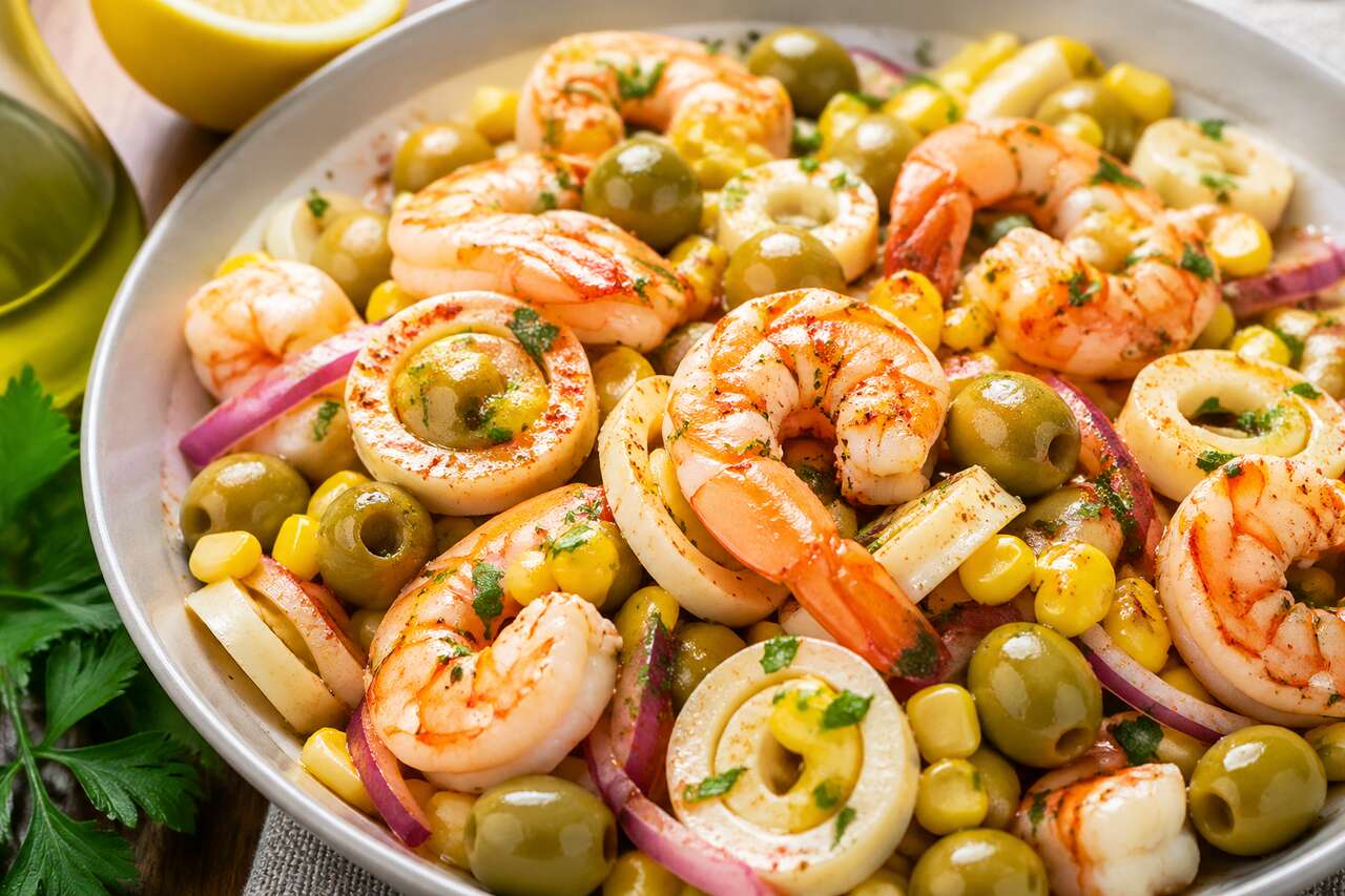 Recette de salade brésilienne aux crevettes et vinaigre au citron