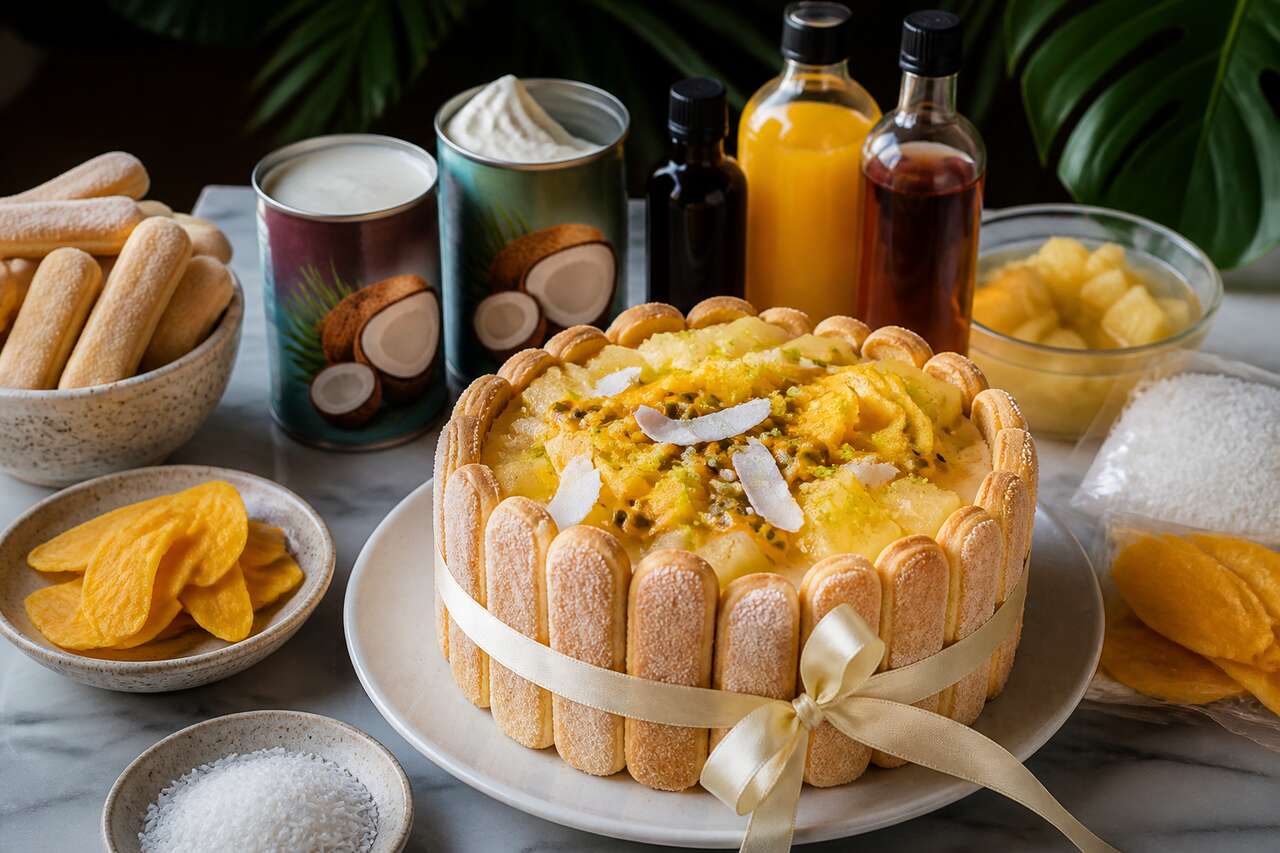Recette de charlotte aux fruits exotiques facile et gourmande