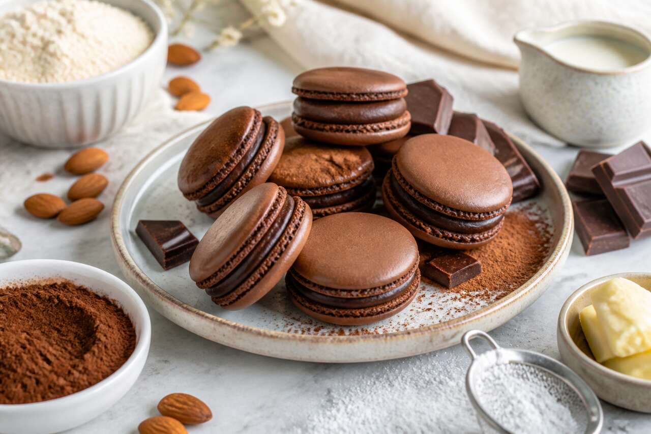 Recette de macarons tout chocolat faciles et gourmands