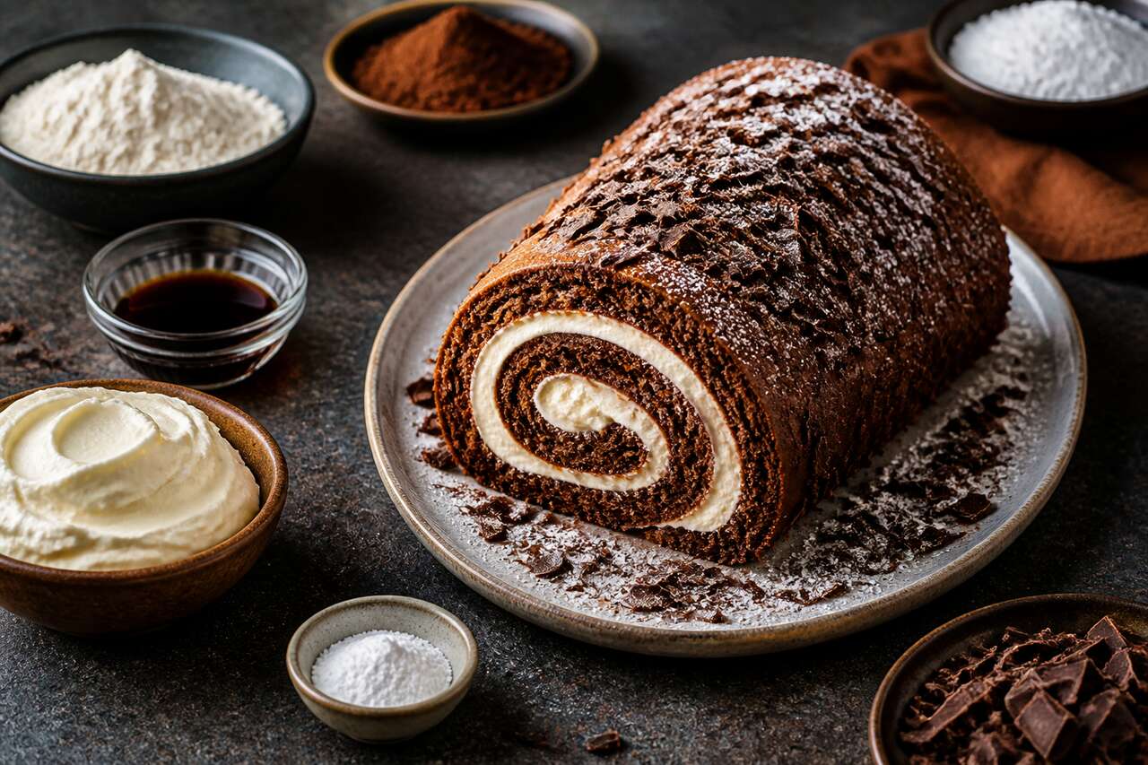 Recette du gâteau roulé chocolat-café