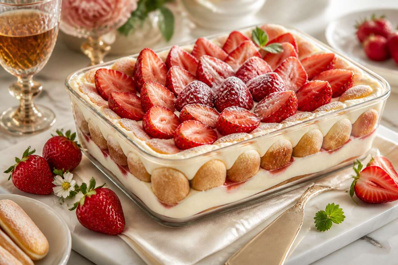 Recette du tiramisu à la fraise au marsala