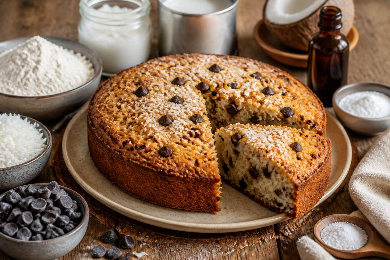 Recette du cake aux pépites de chocolat et coco