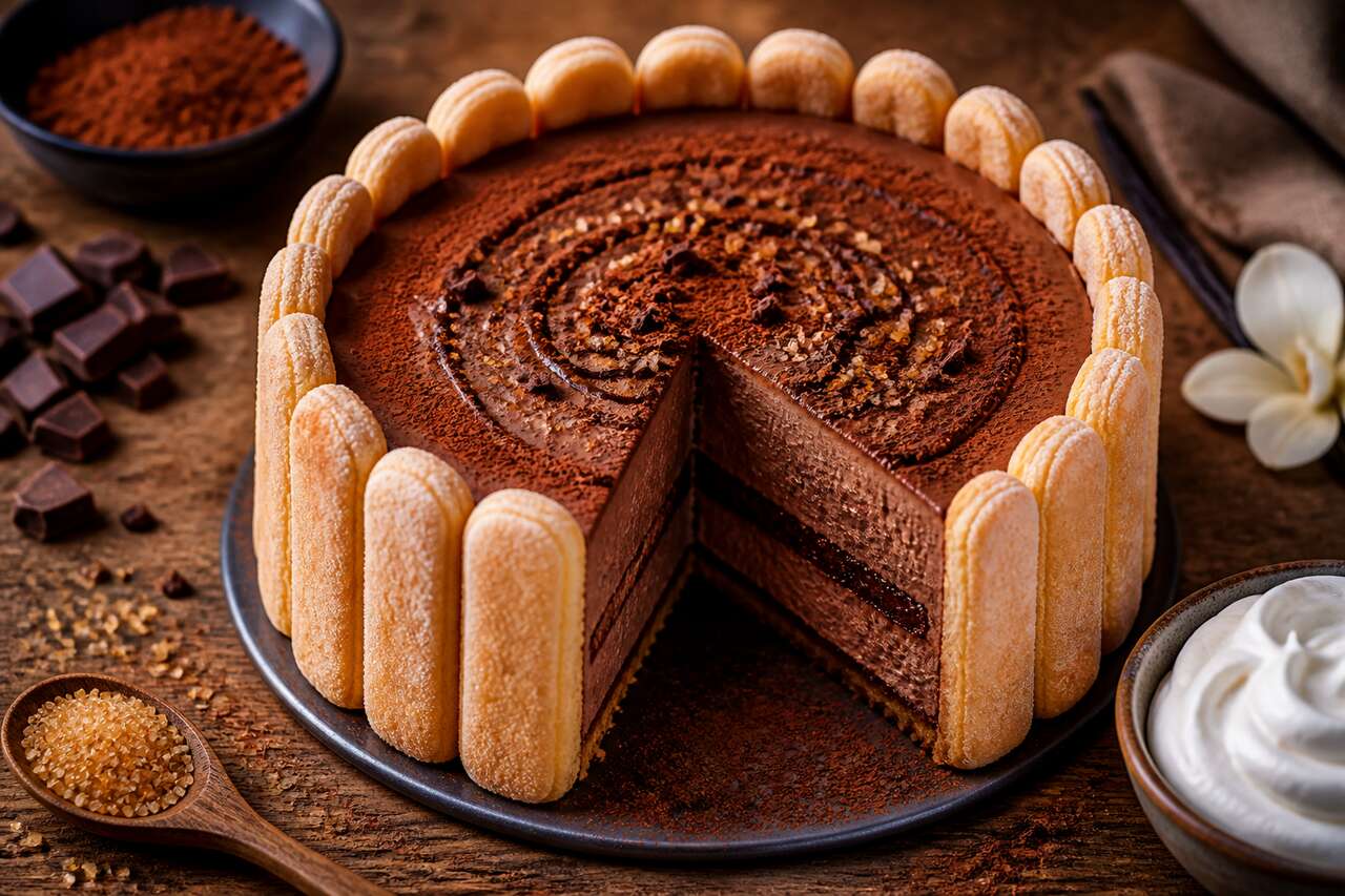 Charlotte au chocolat au sucre de canne : la recette gourmande