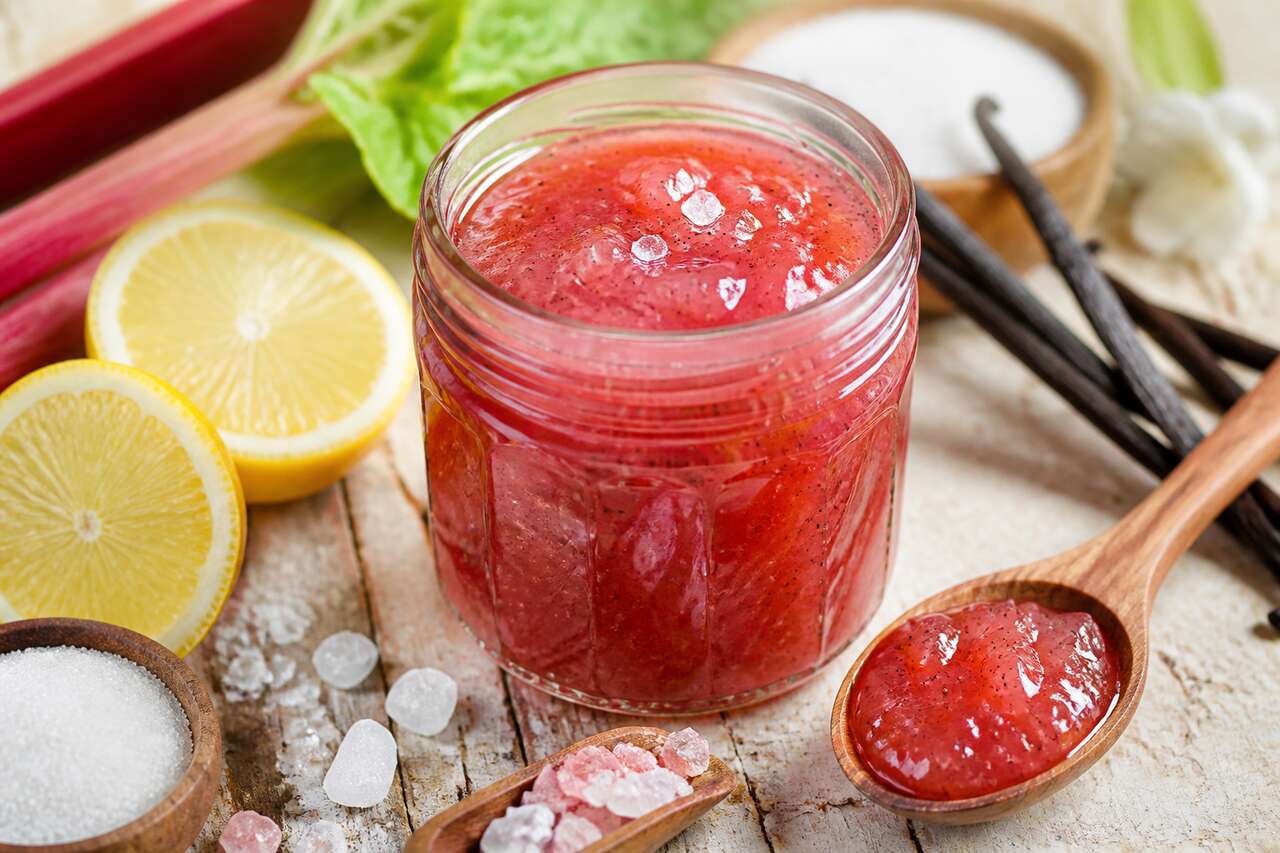 Recette de confiture de rhubarbe à la vanille